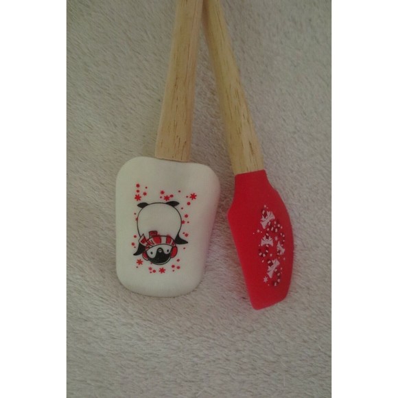 2 Mini Silicone Spatulas Christmas Smart Living Collection New - Picture 4 of 8